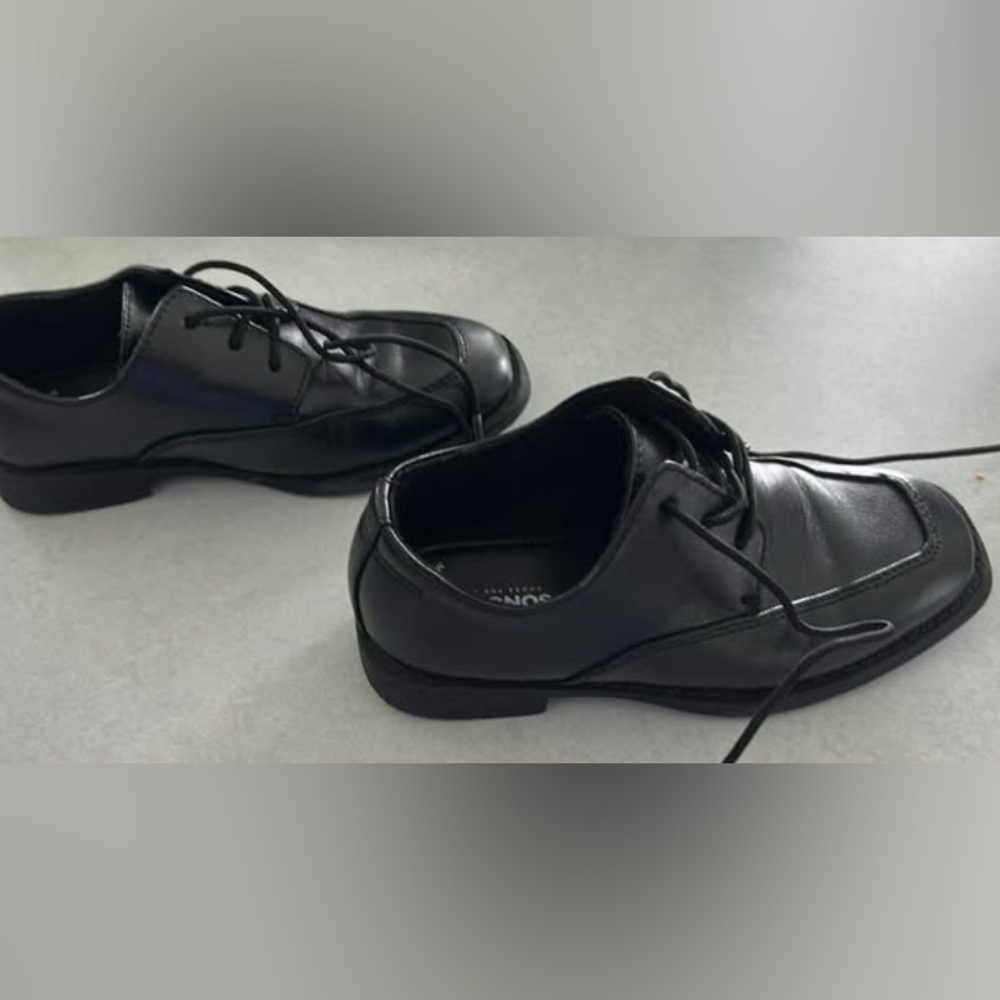 Boys Black Leather Shoes